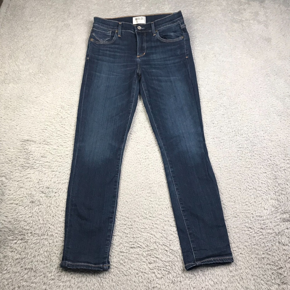 AGOLDE Sophie Crop Jeans Womens 26 High Rise Skinny Starland Dark‎ Wash Stretch